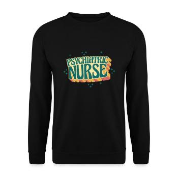 Infirmier psychiatrique PMHN - Sweat-shirt Unisexe - noir - Devant - Alina (178cm) & Michal (187cm)