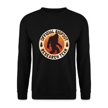 Official Bigfoot Research Team Sasquatch Lustig - Unisex Pullover - Schwarz - Vorne - Alina (178cm) & Michal (187cm)