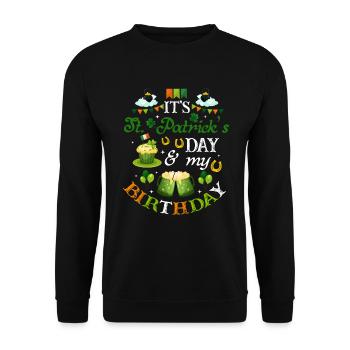 Anniversaire de la Saint-Patrick - Sweat-shirt Unisexe - noir - Devant - Alina (178cm) & Michal (187cm)