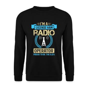 Propriétaire de la licence de radio amateur - Sweat-shirt Unisexe - noir - Devant - Alina (178cm) & Michal (187cm)