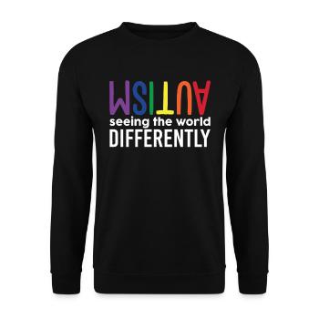 Autism Seeing The World Differently - Unisex Pullover - Schwarz - Vorne - Alina (178cm) & Michal (187cm)