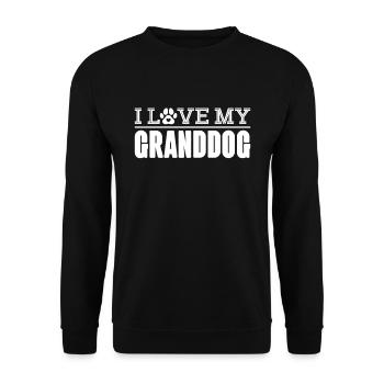 Grands-parents de chiens J'aime mon petit chien - Sweat-shirt Unisexe - noir - Devant - Alina (178cm) & Michal (187cm)