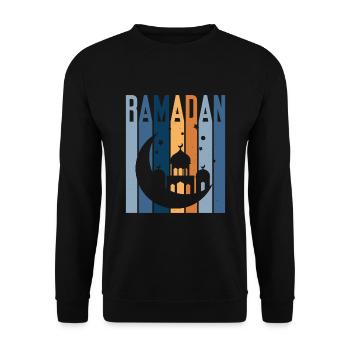 Ramadan Mubarak Fasting Muslim - Unisex Sweatshirt - black - Front - Alina (178cm) & Michal (187cm)