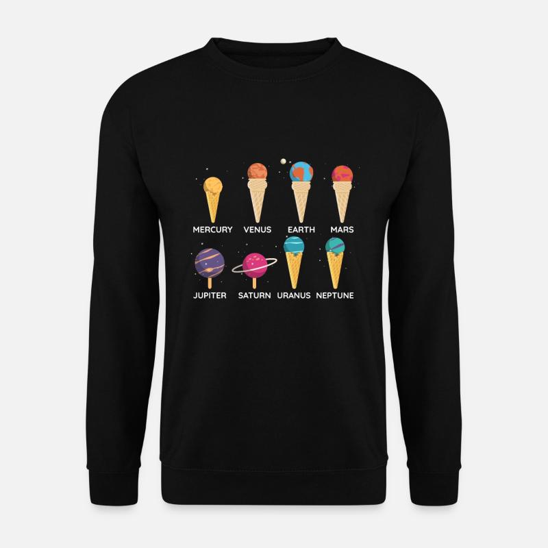 Crème glacée du système solaire - Sweat-shirt Unisexe - noir