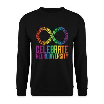 Autism Awareness Celebrate Neurodiversity - Unisex Sweatshirt - black - Front - Alina (178cm) & Michal (187cm)