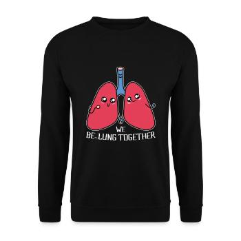 Respiratory Therapist Lung - Unisex Sweatshirt - black - Front - Alina (178cm) & Michal (187cm)
