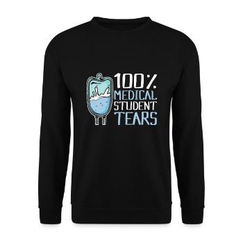 Tränen der Medizinstudenten - Unisex Pullover - Schwarz - Vorne - Alina (178cm) & Michal (187cm)