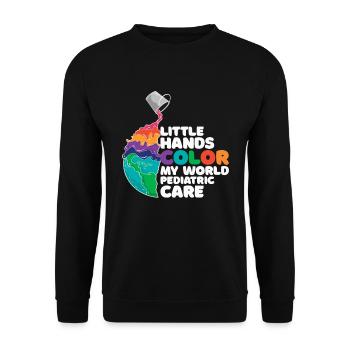 Pediatric Care Pediatric Nurse - Unisex Sweatshirt - black - Front - Alina (178cm) & Michal (187cm)