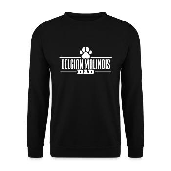 Belgian Malinois Dad - Unisex Pullover - Schwarz - Vorne - Alina (178cm) & Michal (187cm)