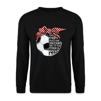 Soccer Mom Loves Mothers Day - Unisex Pullover - Schwarz - Vorne - Alina (178cm) & Michal (187cm)