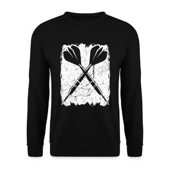 Darts Outfit Darts Jersey Darts Team - Unisex Sweatshirt - black - Front - Alina (178cm) & Michal (187cm)