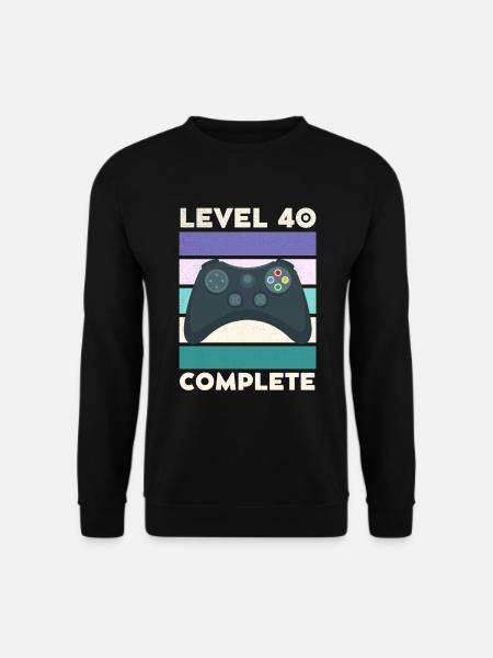 Level 40 Complete 40 Jahre 40. Geburtstag - Unisex Pullover - Schwarz