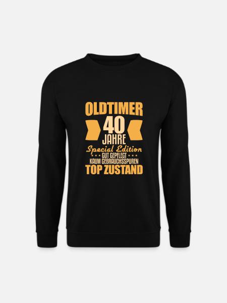 40. Geburtstag Geschenkidee - Unisex Pullover - Schwarz