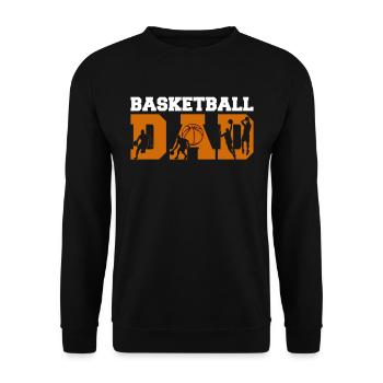 Basketball Dad Fathers Day Gift - Unisex Pullover - Schwarz - Vorne - Alina (178cm) & Michal (187cm)
