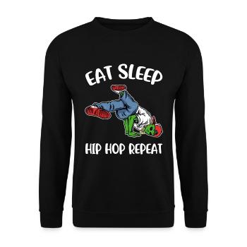 Manger Dormir Hip Hop Hip Hop Cadeau - Sweat-shirt Unisexe - noir - Devant - Alina (178cm) & Michal (187cm)