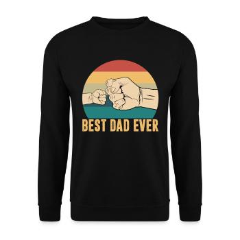 Best Dad Ever Vintage Retro Fathers Day - Unisex Sweatshirt - black - Front - Alina (178cm) & Michal (187cm)