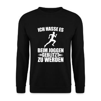 Joggen - Unisex Pullover - Schwarz - Vorne - Alina (178cm) & Michal (187cm)
