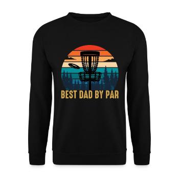 Best Dad By Par Disc Golf Vintage - Unisex Pullover - Schwarz - Vorne - Alina (178cm) & Michal (187cm)