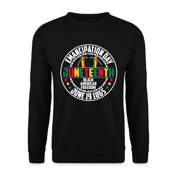 Juneteenth June 19 1865 Black History Month - Unisex Sweatshirt - black - Front - Alina (178cm) & Michal (187cm)