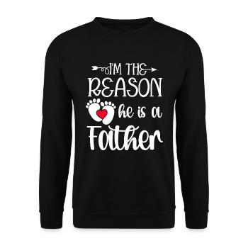 Je suis la raison pour laquelle il est un père correspondant - Sweat-shirt Unisexe - noir - Devant - Alina (178cm) & Michal (187cm)