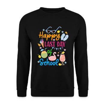 Joyeux dernier jour de vacances d’été scolaires - Sweat-shirt Unisexe - noir - Devant - Alina (178cm) & Michal (187cm)