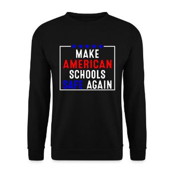 Make American Schools Safe Again - Unisex Pullover - Schwarz - Vorne - Alina (178cm) & Michal (187cm)