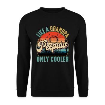 Peepaw comme un grand-père seulement plus cool Fête des pères - Sweat-shirt Unisexe - noir - Devant - Alina (178cm) & Michal (187cm)