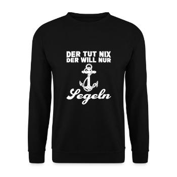Segelschein bestanden Segler Kapitän Geschenkidee - Unisex Pullover - Schwarz - Vorne - Alina (178cm) & Michal (187cm)