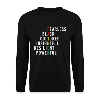Black Father Black Cultured Fathers Day - Unisex Pullover - Schwarz - Vorne - Alina (178cm) & Michal (187cm)