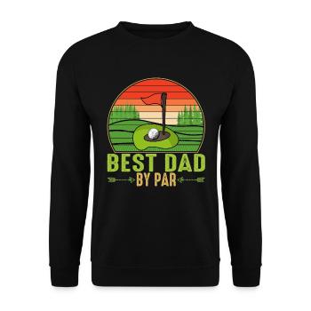 Meilleur papa par par Fête des pères Matching Vintage - Sweat-shirt Unisexe - noir - Devant - Alina (178cm) & Michal (187cm)