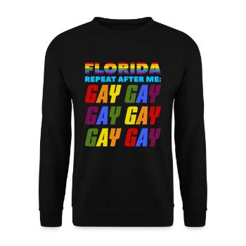 La Floride répète après moi la Gay LGBTQ Pride - Sweat-shirt Unisexe - noir - Devant - Alina (178cm) & Michal (187cm)