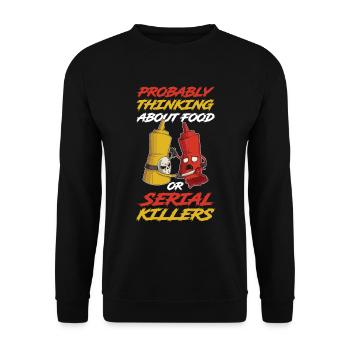 Cadeau de série de crimes food or serial killers - Sweat-shirt Unisexe - noir - Devant - Alina (178cm) & Michal (187cm)