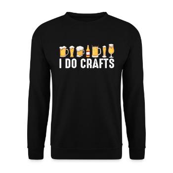 I Do Crafts Beer Drinking - Unisex Pullover - Schwarz - Vorne - Alina (178cm) & Michal (187cm)