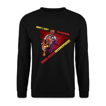 Killer Documentaries Crime Series Gift - Unisex Sweatshirt - black - Front - Alina (178cm) & Michal (187cm)