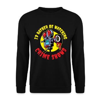 Watching Crime Shows Crime Series Gift - Unisex Sweatshirt - black - Front - Alina (178cm) & Michal (187cm)