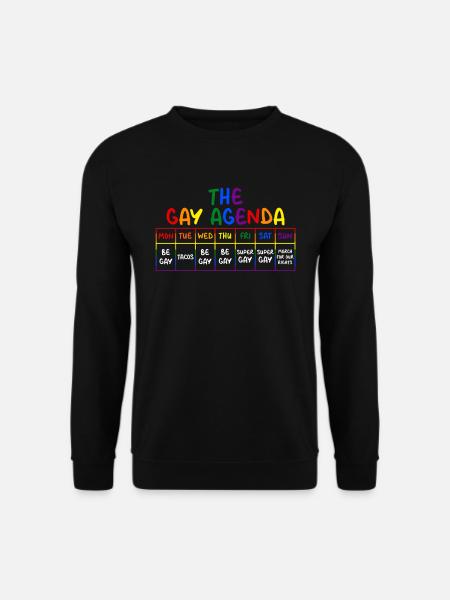 The Gay Agenda Funny LGBT - Unisex Pullover - Schwarz