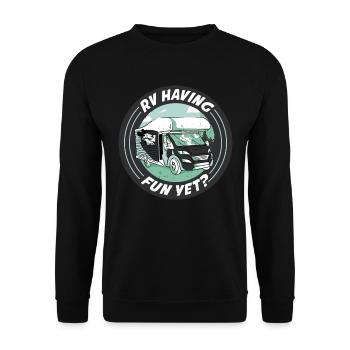 VR S’amusant tout en cadeau de camping-car - Sweat-shirt Unisexe - noir - Devant - Alina (178cm) & Michal (187cm)