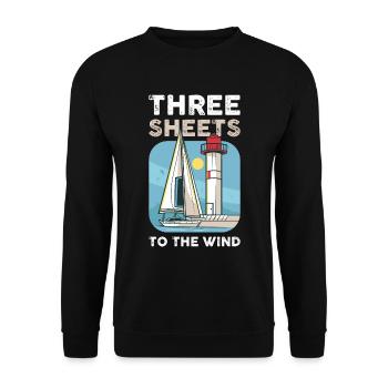 Three Sheets To The Wind Sailing Gift - Unisex Sweatshirt - black - Front - Alina (178cm) & Michal (187cm)
