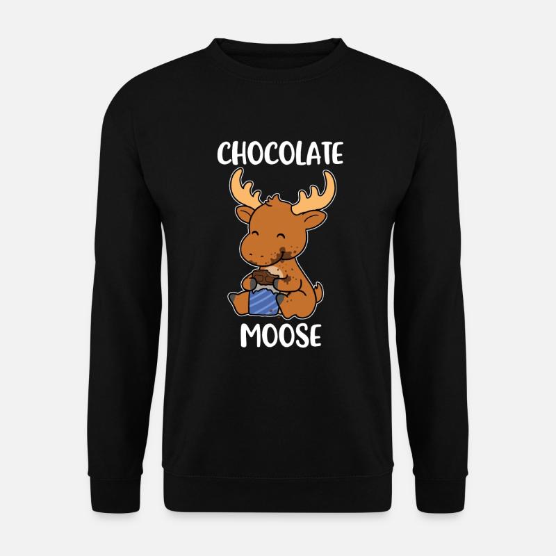 Chocolate Moose Elch Geschenk - Unisex Pullover - Schwarz