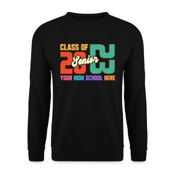 Class of 2023 Your High School Here - Unisex Sweatshirt - black - Front - Alina (178cm) & Michal (187cm)