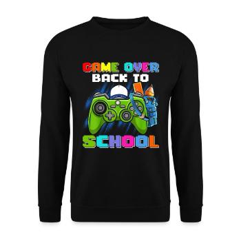 Game Over Retour à l’école - Sweat-shirt Unisexe - noir - Devant - Alina (178cm) & Michal (187cm)