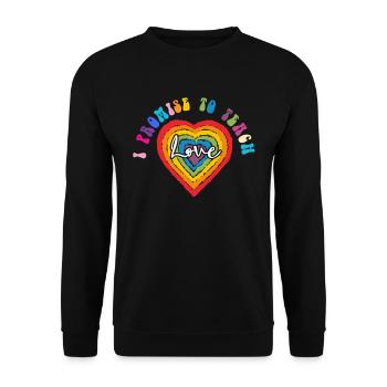 Je promets d’enseigner l’amour LGBT - Sweat-shirt Unisexe - noir - Devant - Alina (178cm) & Michal (187cm)