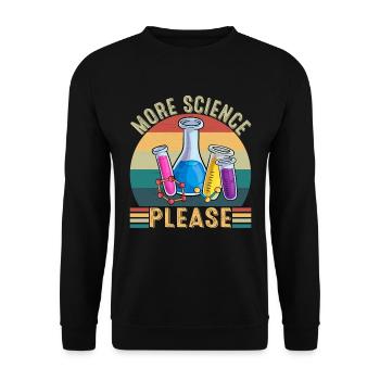Plus de science s’il vous plaît Vintage - Sweat-shirt Unisexe - noir - Devant - Alina (178cm) & Michal (187cm)