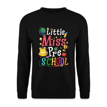 Petite Miss Préscolaire - Sweat-shirt Unisexe - noir - Devant - Alina (178cm) & Michal (187cm)