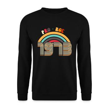 Retro Pro Roe 1973 - Sweat-shirt Unisexe - noir - Devant - Alina (178cm) & Michal (187cm)