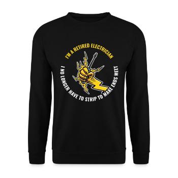 Retired Electrician Electrician Electrician Gift - Unisex Sweatshirt - black - Front - Alina (178cm) & Michal (187cm)