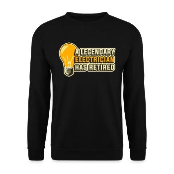 Retired Electrician Electrician Electrician Gift - Unisex Sweatshirt - black - Front - Alina (178cm) & Michal (187cm)
