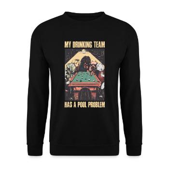 Problème de piscine Cadeau de billard - Sweat-shirt Unisexe - noir - Devant - Alina (178cm) & Michal (187cm)