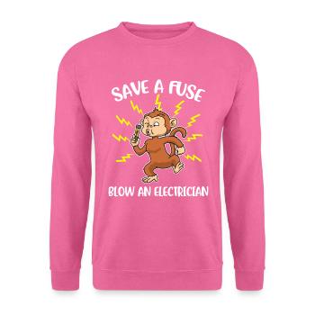 Save A Fuse Electrician Gift - Unisex Sweatshirt - pink - Front