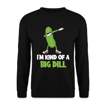 In the Child Of A Big Dill Cucumber Gift - Unisex Sweatshirt - black - Front - Alina (178cm) & Michal (187cm)